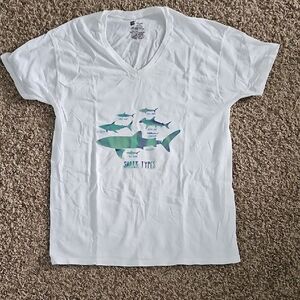 Hand Crafted White Shark Graphic Tee